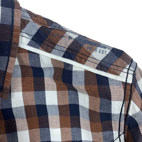 PROJEK RAW long sleeve cotton plaid shirt size medium - Picture 12 of 16